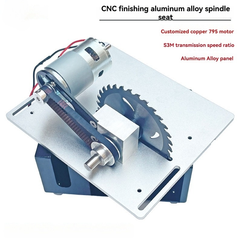 Mini Table Saw For Woodworking - ミニ120W卓上丸鋸 調整可能多機能テーブルソー 家庭用DIY切断機 木工ベンチ旋盤カッターツール