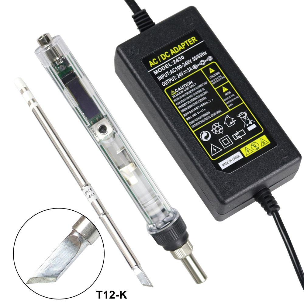 Digital Soldering Station T12 - T12 電気はんだごてキット DC 12-24V 72 ワット調節可能な温度ミニデジタル