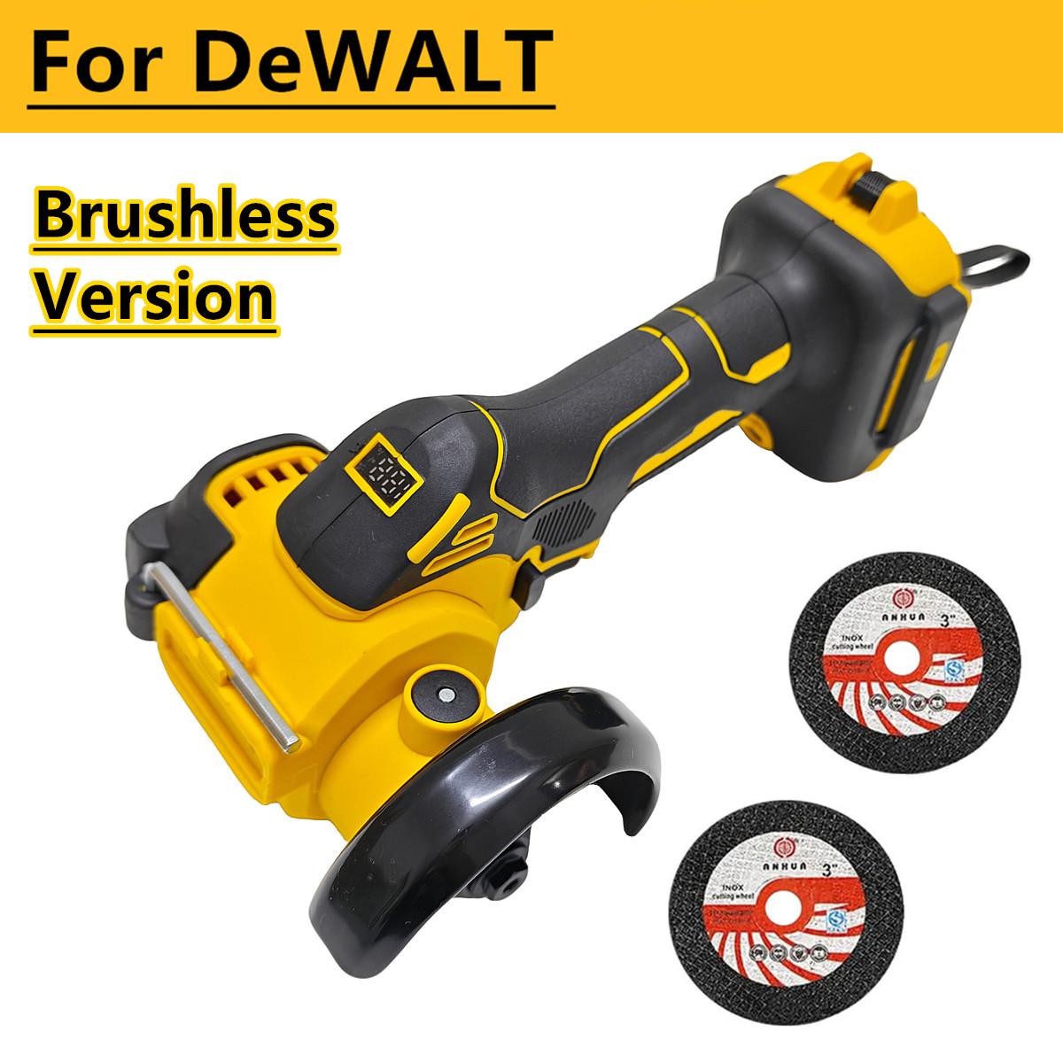 Brushless Angle Grinder Battery Powered - ブラシレスアングルグラインダー 3 インチカットオフツールコードレス切断研磨研削鋸電動工具 DEWALT 20V 18V