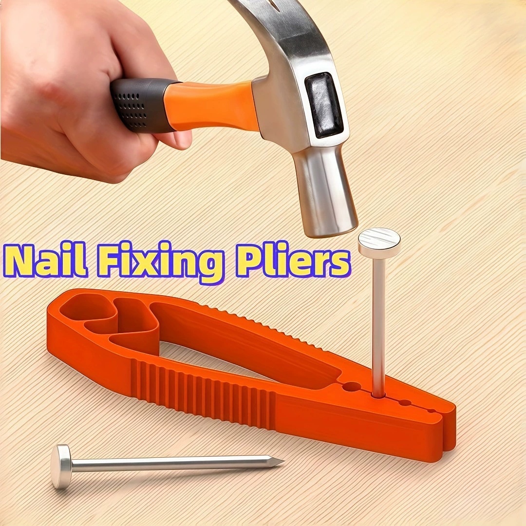 Hand Tools - ポータブルネイルフィクサーツールプラスチック木工ネイルフィクサー安全なハンマー操作用木工家庭修理用指を保護片手使用可能