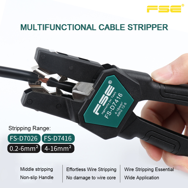Automatic Wire Stripper Cutter - FSE-D7026 ケーブルストリッパー - プロ用電気技師向け自動ワイヤーストリッピングプライヤー（カッター付き多機能ケーブルストリッパー）