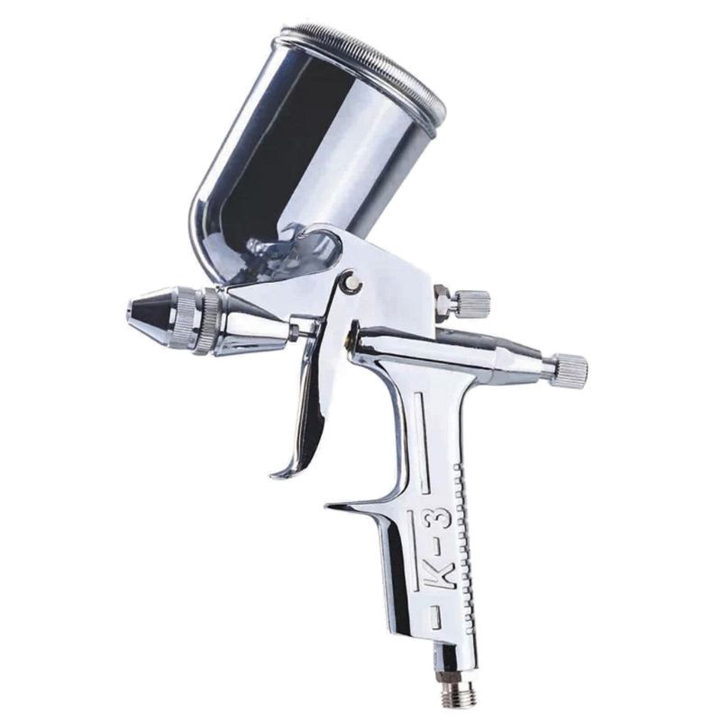 Airbrush Kit With Mini Compressor - 125 ミリリットルミニスプレーガン 0.5 ミリメートルノズル空気圧噴霧器プロの車の塗装修理エアブラシ