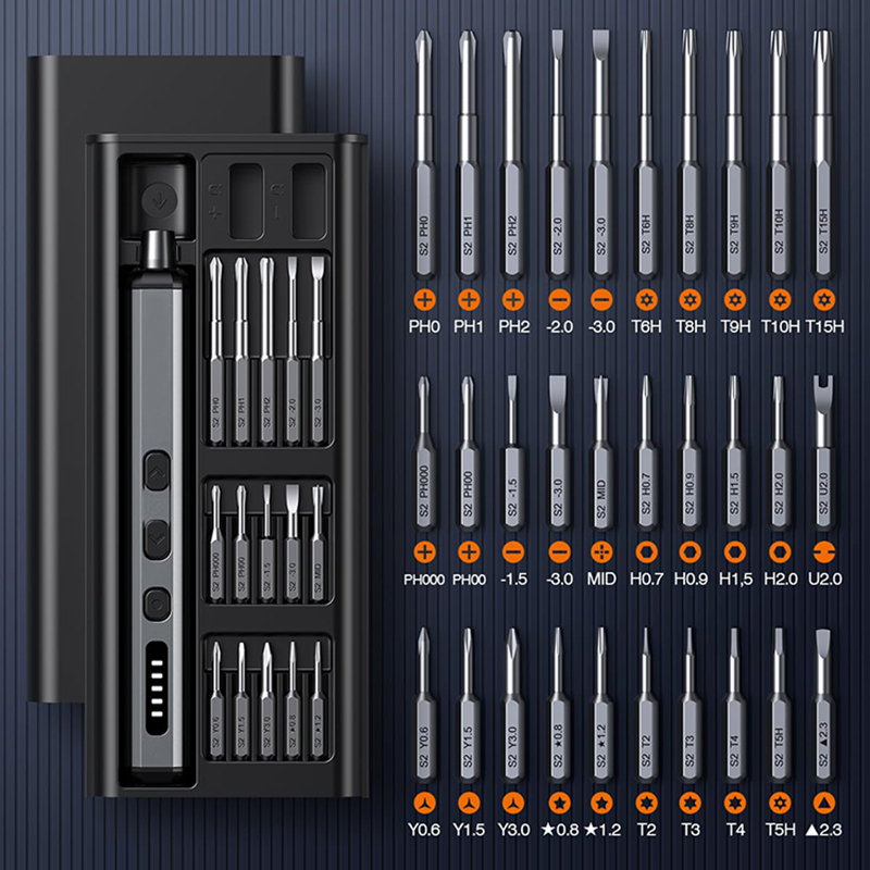 電動ドライバーセット精密電動工具キット充電式LEDライト付き - Electric Screwdriver Rechargeable Usb のレビューと価格
