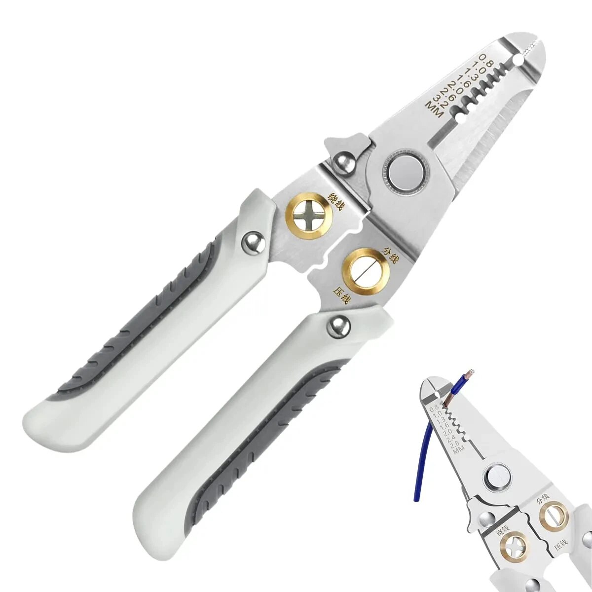 6 1 ワイヤーストリッパー特殊ワイヤープライヤーツール電気 - Automatic Wire Stripper Cutter のレビューと価格