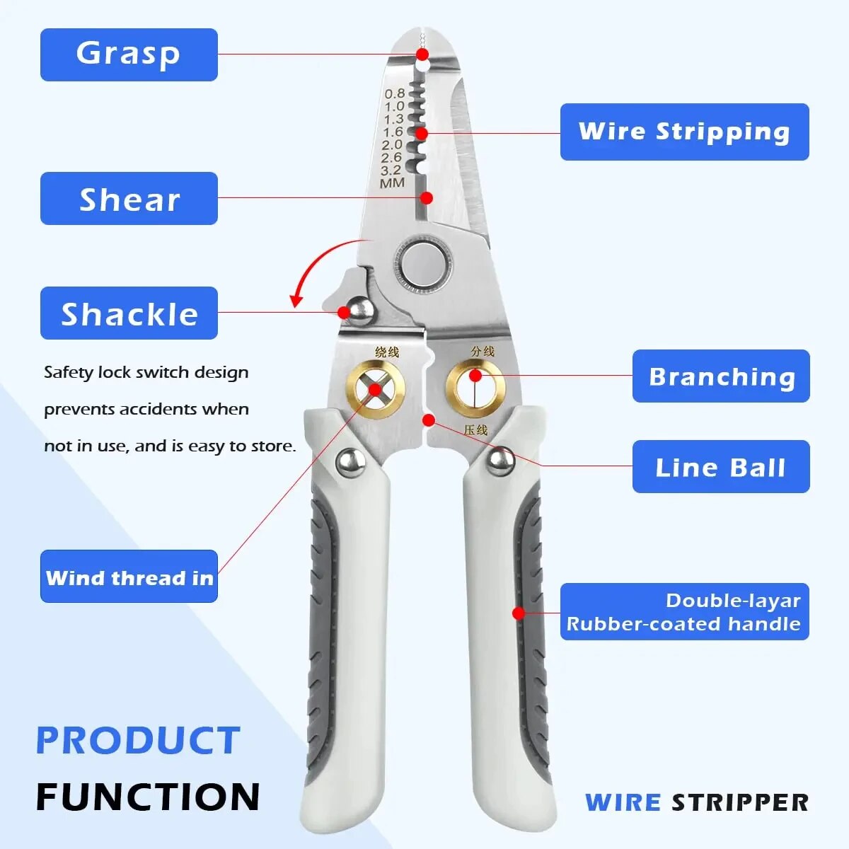 6 1 ワイヤーストリッパー特殊ワイヤープライヤーツール電気 - Automatic Wire Stripper Cutter のレビューと価格