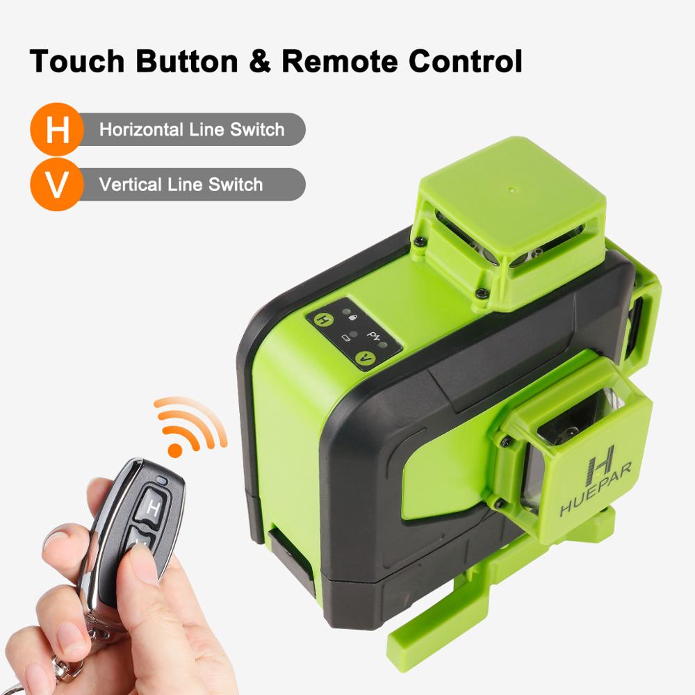 ホームレーザーレベル,リモコン付き,垂直および水平,16ライ - Laser Level 16 Lines 4D Green のレビューと価格