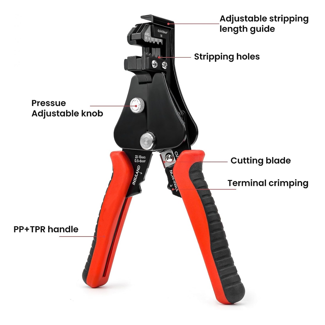 自動ワイヤーストリッパー、ワイヤーカッター、ソリッドおよびプ - Automatic Wire Stripper Cutter のレビューと価格