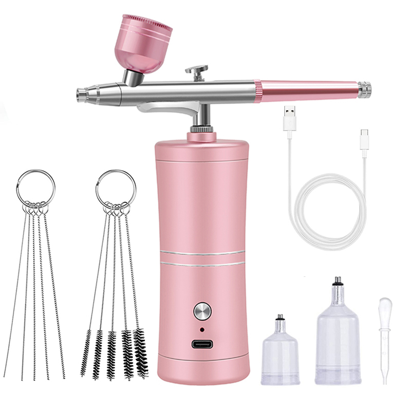 エアブラシ ネイルアートペイント用 ポータブル コードレス  - Airbrush Kit With Mini Compressor のレビューと価格