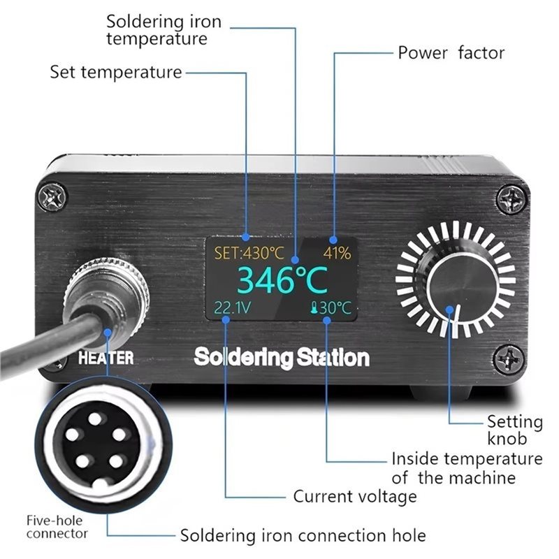 AB11-T12 家庭用修理はんだ付けステーションポータブル - Digital Soldering Station T12 のレビューと価格