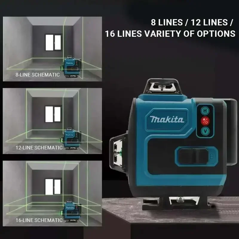 マキタ4.0Ah Maxバッテリー対応 マキタ16ライン4D - Laser Level 16 Lines 4D Green のレビューと価格