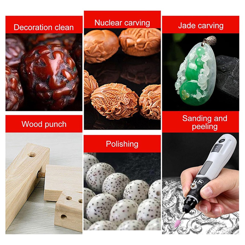 SHGOミニグラインダーキット、回転工具、40個のアクセサリ - Cordless Rotary Tool Kit Accessories のレビューと価格