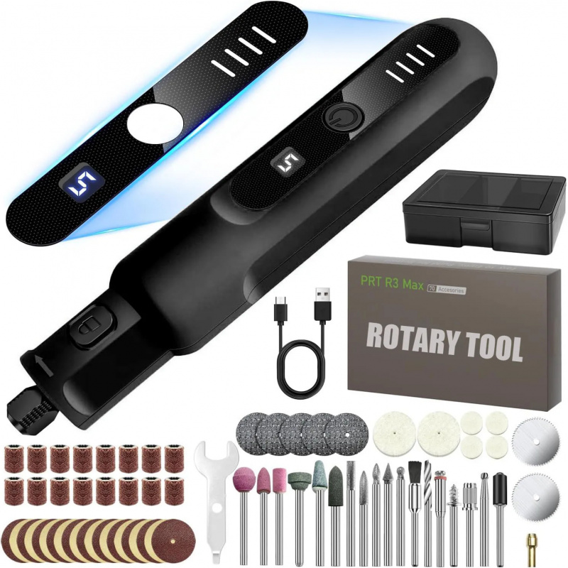 3.7Vコードレスミニロータリーツールキット、可変速電動グラ - Cordless Rotary Tool Kit Accessories のレビューと価格