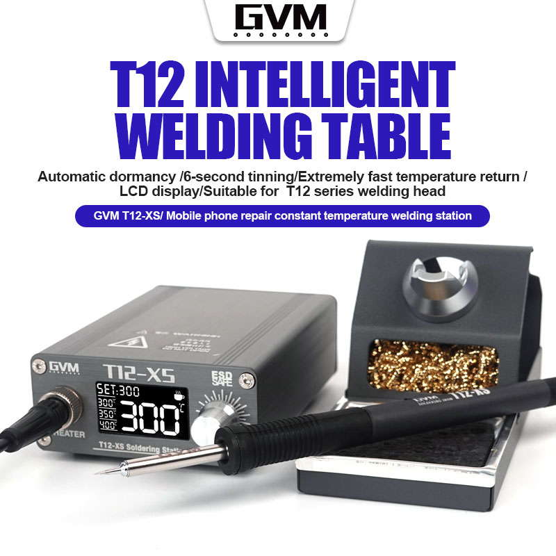 GVM T12-XS デジタルディスプレイ調整可能な温度はん - Digital Soldering Station T12 のレビューと価格