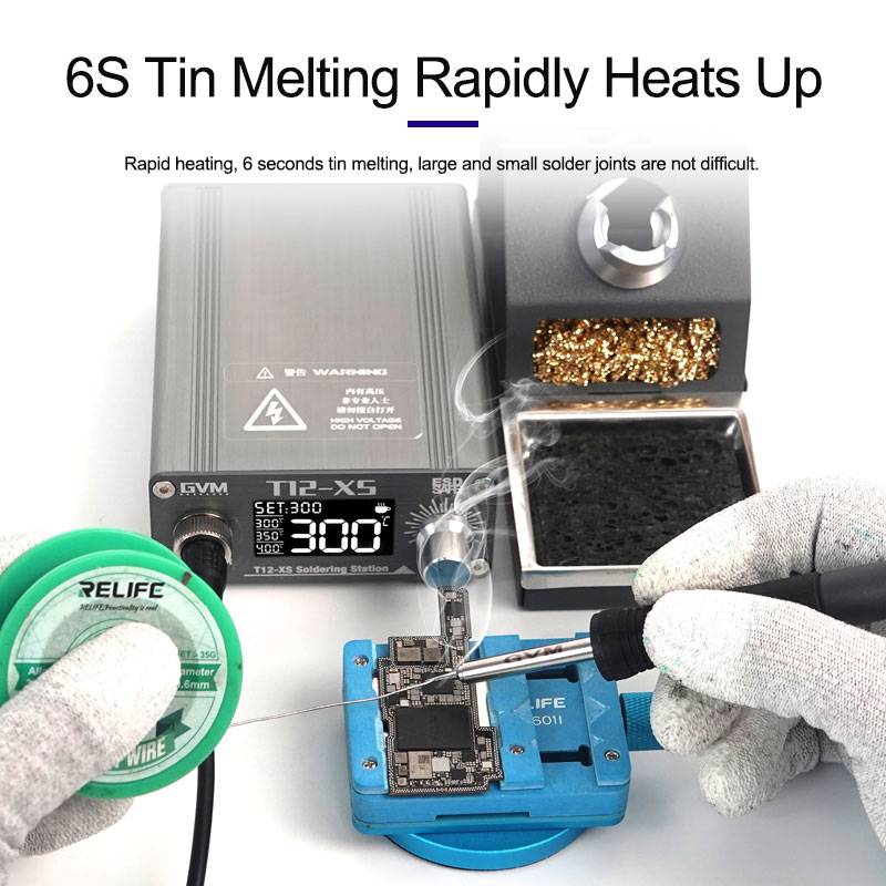 GVM T12-XS デジタルディスプレイ調整可能な温度はん - Digital Soldering Station T12 のレビューと価格