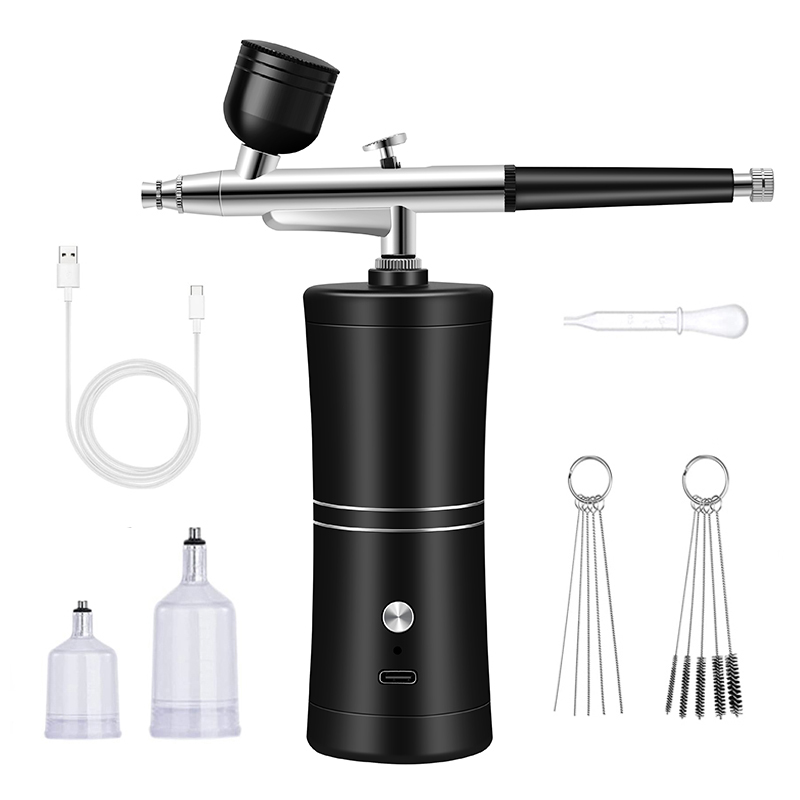 ポータブル充電式ワイヤレスエアブラシコンプレッサー付きシング - Airbrush Kit With Mini Compressor のレビューと価格
