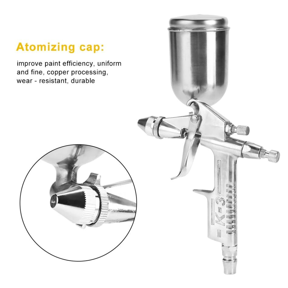 125 ミリリットルミニスプレーガン 0.5 ミリメートルノ - Airbrush Kit With Mini Compressor のレビューと価格