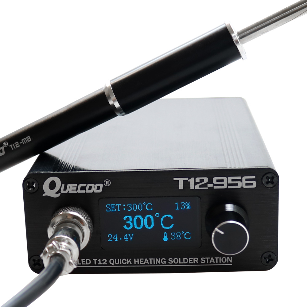 QUECOO T12-956 はんだ付けデジタルステーション - Digital Soldering Station T12 のレビューと価格