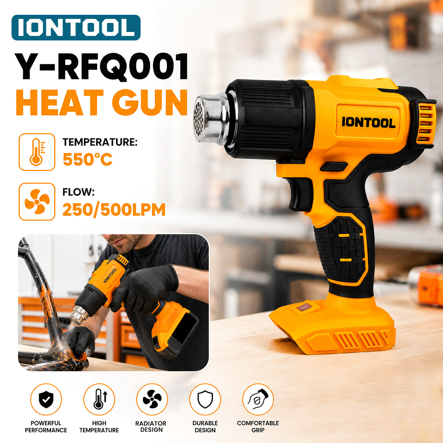 IONTOOL コードレスヒートガン 550 ℃   250 - Cordless Heat Gun For Shrink Tubing のレビューと価格