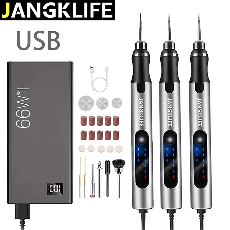 JANGKLIFE USB充電式回転ツールキット 木工彫刻ペ - Cordless Rotary Tool Kit Accessories のレビューと価格